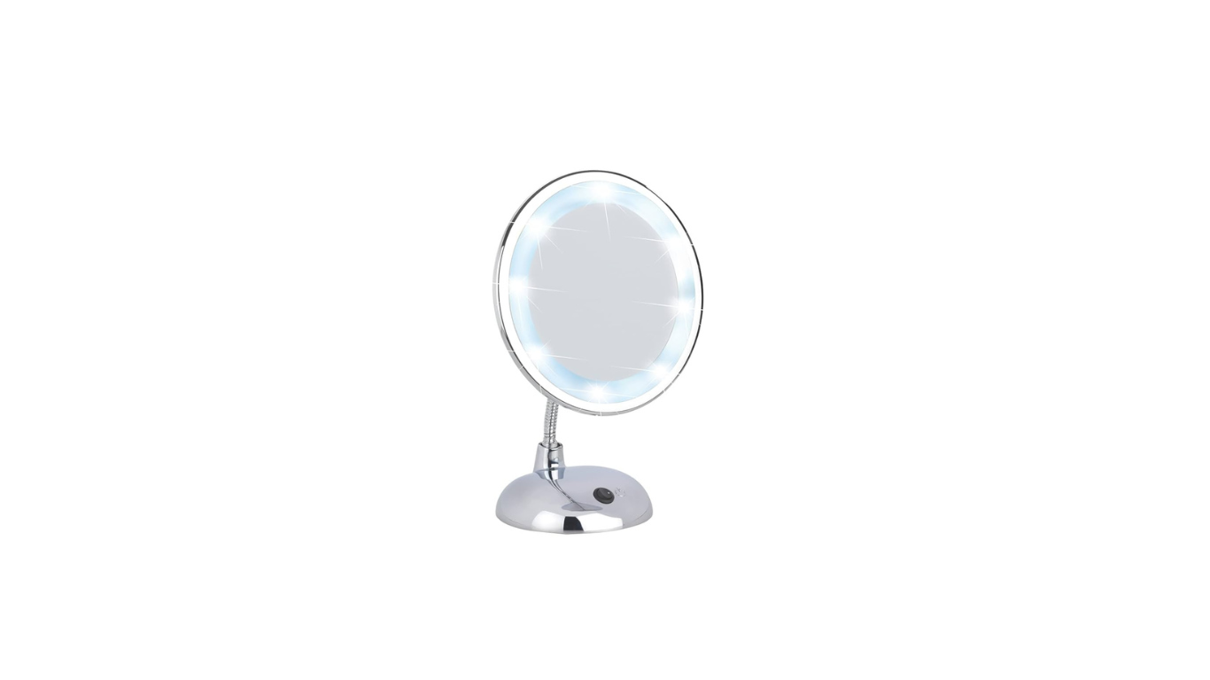 LED cosmetic standing mirror Style – Ø 17.5 cm By Wenko.de